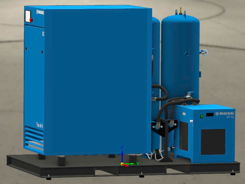 Unidad BOGE ALC SC-15 de aire comprimido 15 bar en COEMAT Mataró